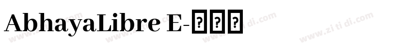 AbhayaLibre E字体转换